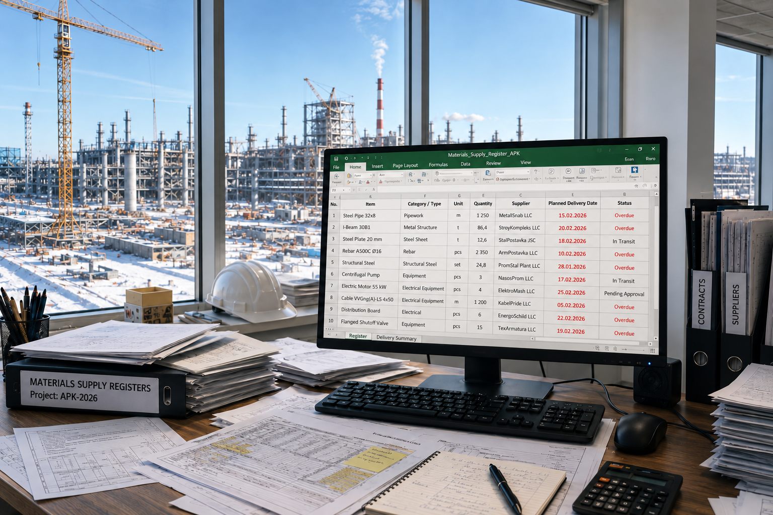 Materials Supply Register: Why Construction Projects Go Off Track in Excel, Not on Site